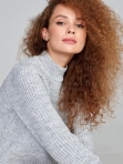 Женский вязаный свитер оверсайз, джемпер